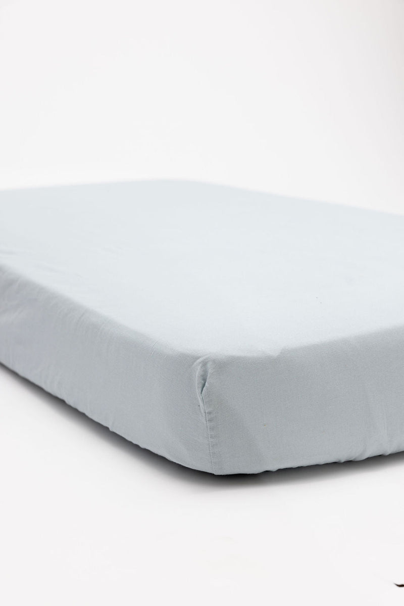 Dove - Linen Crib Sheet