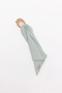 Damson - Linen + Maple Ring Teether